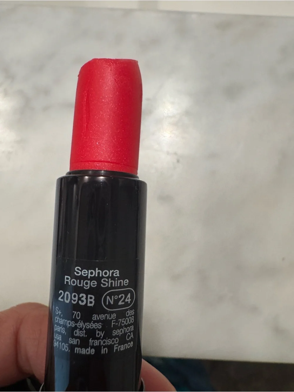 Sephora Intense Coral-Red Lipstick with shimmer N 24